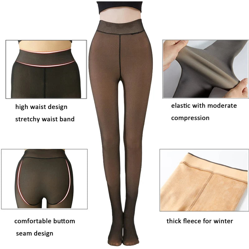 Collants thermiques transparents – Élégance et chaleur